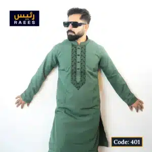 Fency Boyal Olive Panjabi