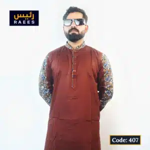 Contrast Cotton Panjabi